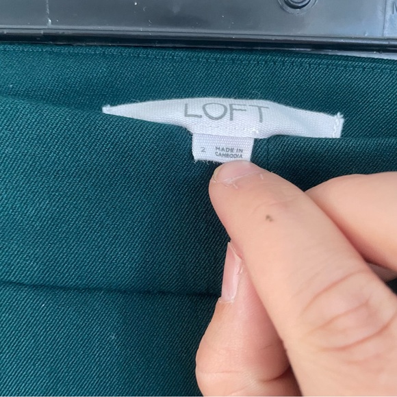 LOFT Emerald Green Sailor Pants Wide Leg Trousers Women Size 2 - Picture 9 of 12